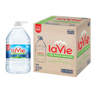 Nước khoáng thiên nhiên - Bình nước Lavie 5L | La Vie